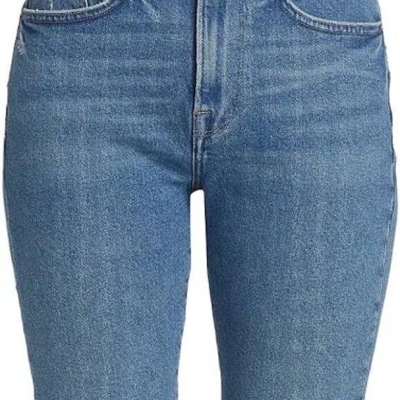 NWOT FRAME Le Vintage Bermuda Raw Edge Denim Shorts in Clarin - Size 23 - Picture 8 of 10